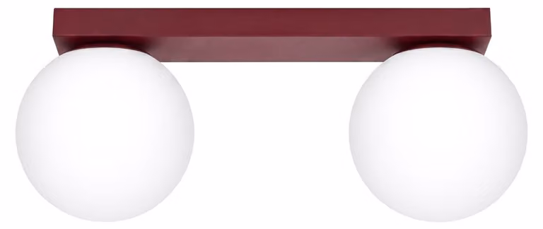 Plafoniera YOLI 2 bordeaux 2xG9 8W acciaio/vetro 14.5x12x34.5cm Sollux Lighting