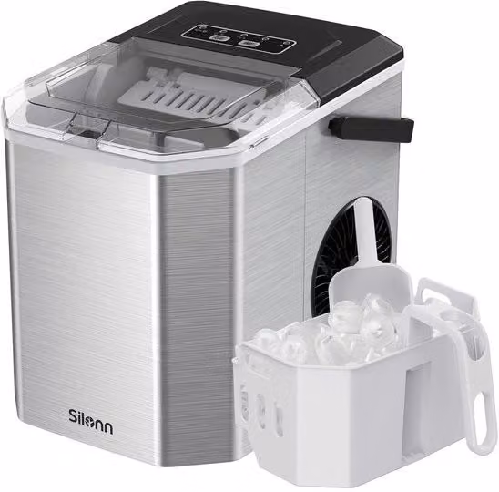 Macchina per Blocchi di Gelato Portatile - 9 Blocchi in 6 Minuti, Ideale per Casa, Cucina e Campeggio