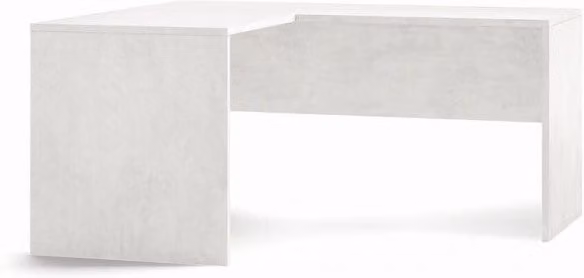 Scrivania Angolare Sx L160 In Kit Ossido Bianco cm 160x150x76h - Sarmog