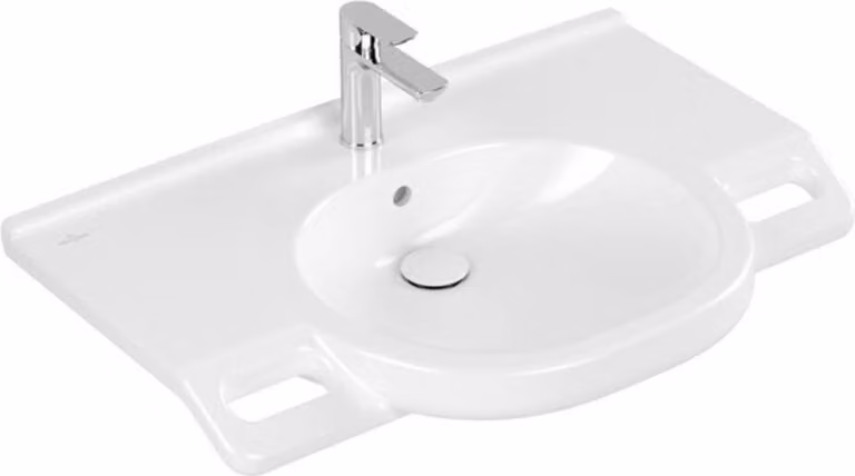 Villeroy & Boch ViCare lavabo, 1 trou pour robinet, avec trop-plein, non rectifié, 800x550mm, 412080R1, 412080R1