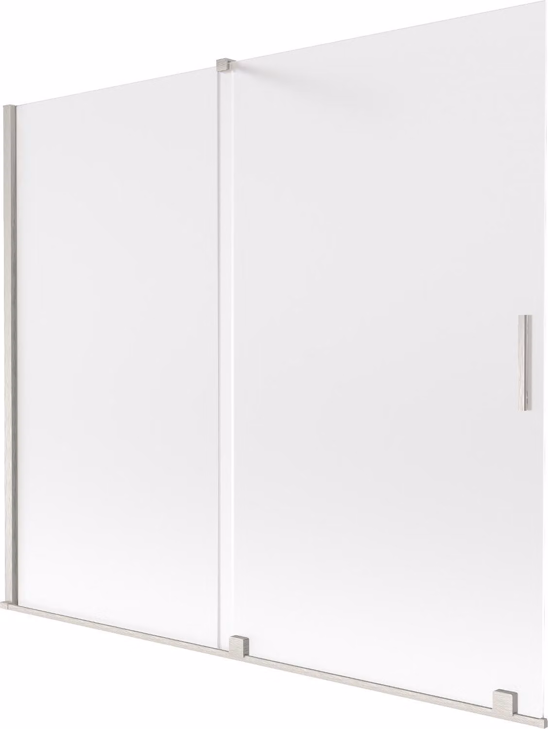 Mexen Velar paratia da doccia a 2 ante scorrevoli 180 x 150 cm, satinato, nichel spazzolato - 896-180-000-31-97