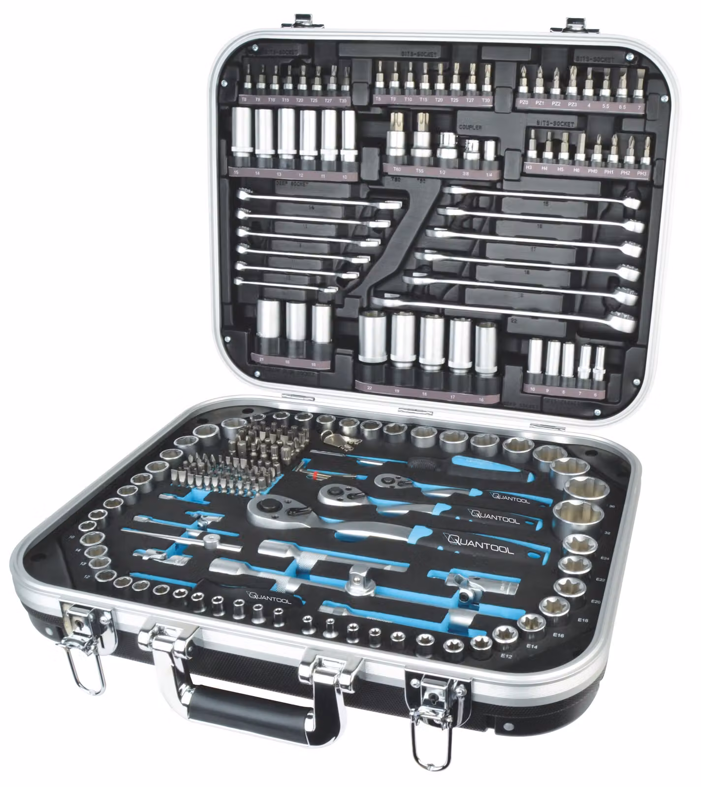 Set di chiavi a bussola QUANTOOL 1/4" 1/2" 3/8" 226 pezzi Q25000 (Q25000)