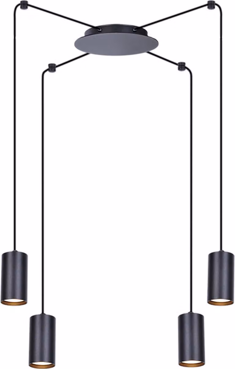 Lampada a sospensione moderna con decorazioni a pois neri, modello Kaja PUERTO, codice K-4897