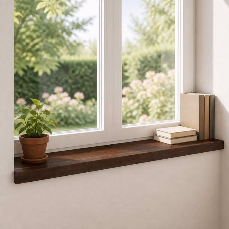 Set di 2 soglie per finestre vidaXL in legno marrone scuro L 100 cm x P 30 cm x H 2 cm