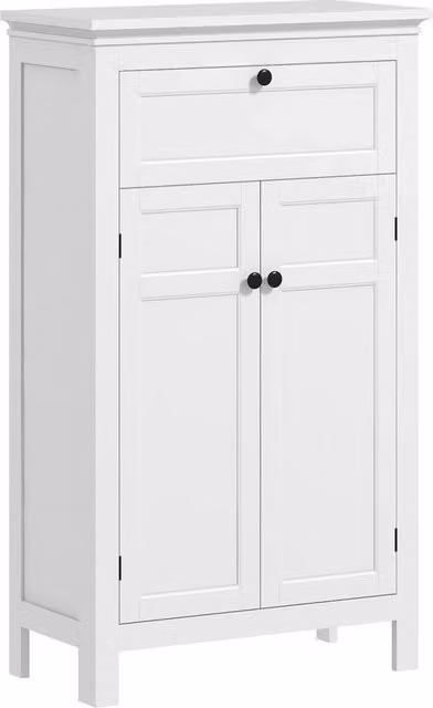 Colonna bagno Xylo bianca con cassetto e 2 ante, con ripiani regolabili, L: 60 cm, P: 30 cm, H: 102,5 cm