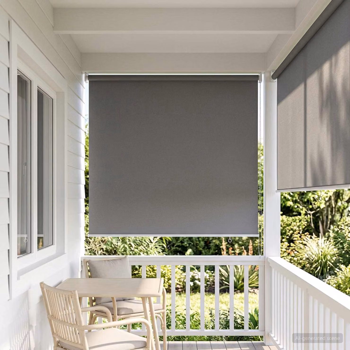 vidaXL Tenda da sole a rullo con protezione UV in poliestere, Grigio Chiaro, L: 230 cm, P: 65 cm