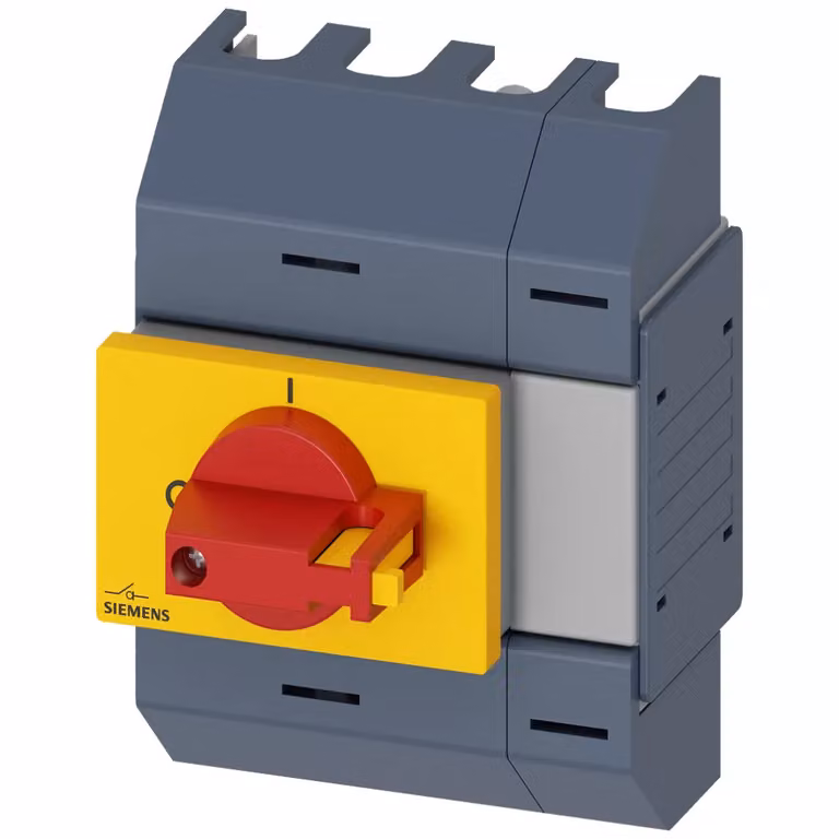 Sezionatore Siemens 32 A, serie 01, 4 poli, azionamento frontale centrale, unità completa 3KD02432KG203