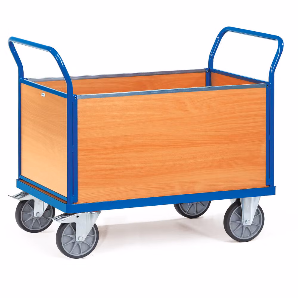 Carrello a quattro pareti con pareti in legno Versione 2