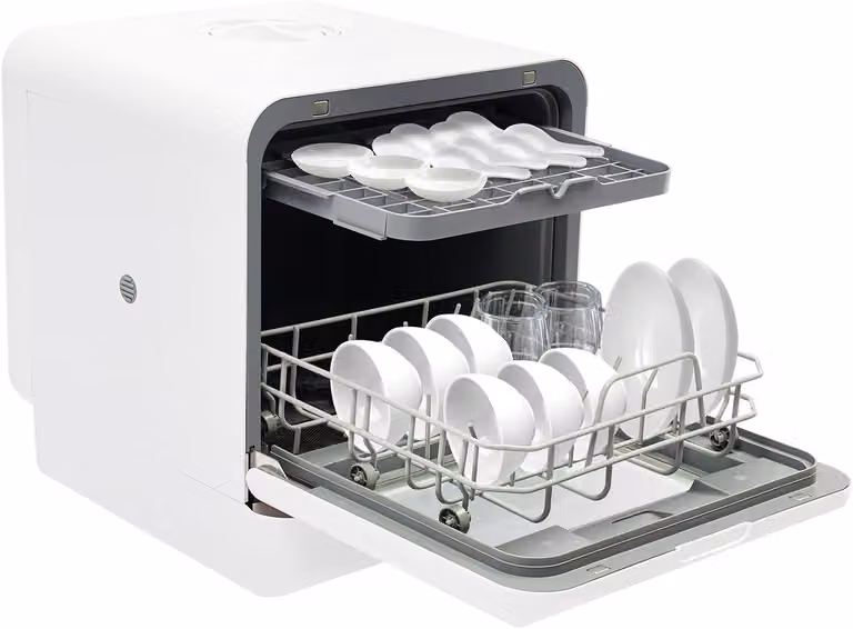 Lavastoviglie da tavolo, 1100 W, lavastoviglie portatile e compatta, mini lavastoviglie con quattro programmi di lavaggio, lavastoviglie portatile, lavastoviglie da tavolo, autoportante