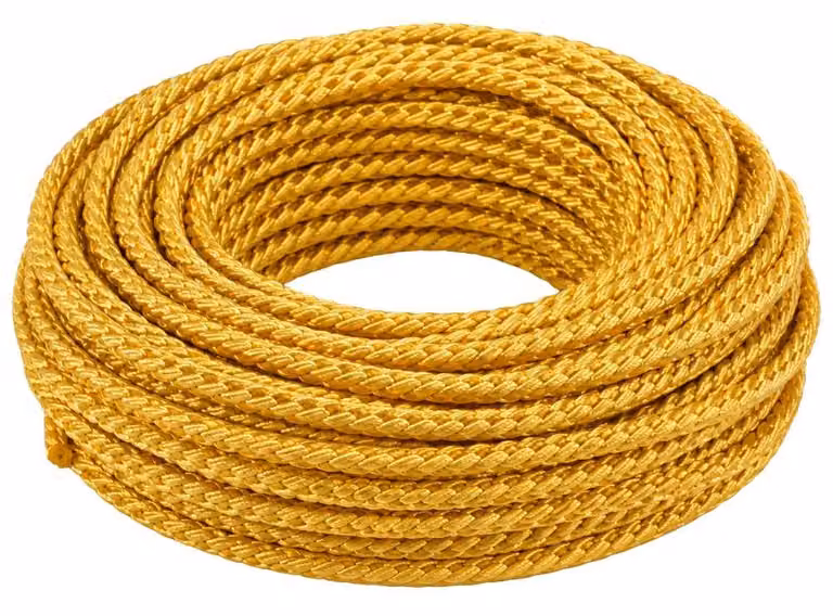Cavo Elettrico Intrecciato Rivestito in Tessuto Colore Oro - Lunghezza Metri 25, Sezione Conduttore 3x1, 5mmq