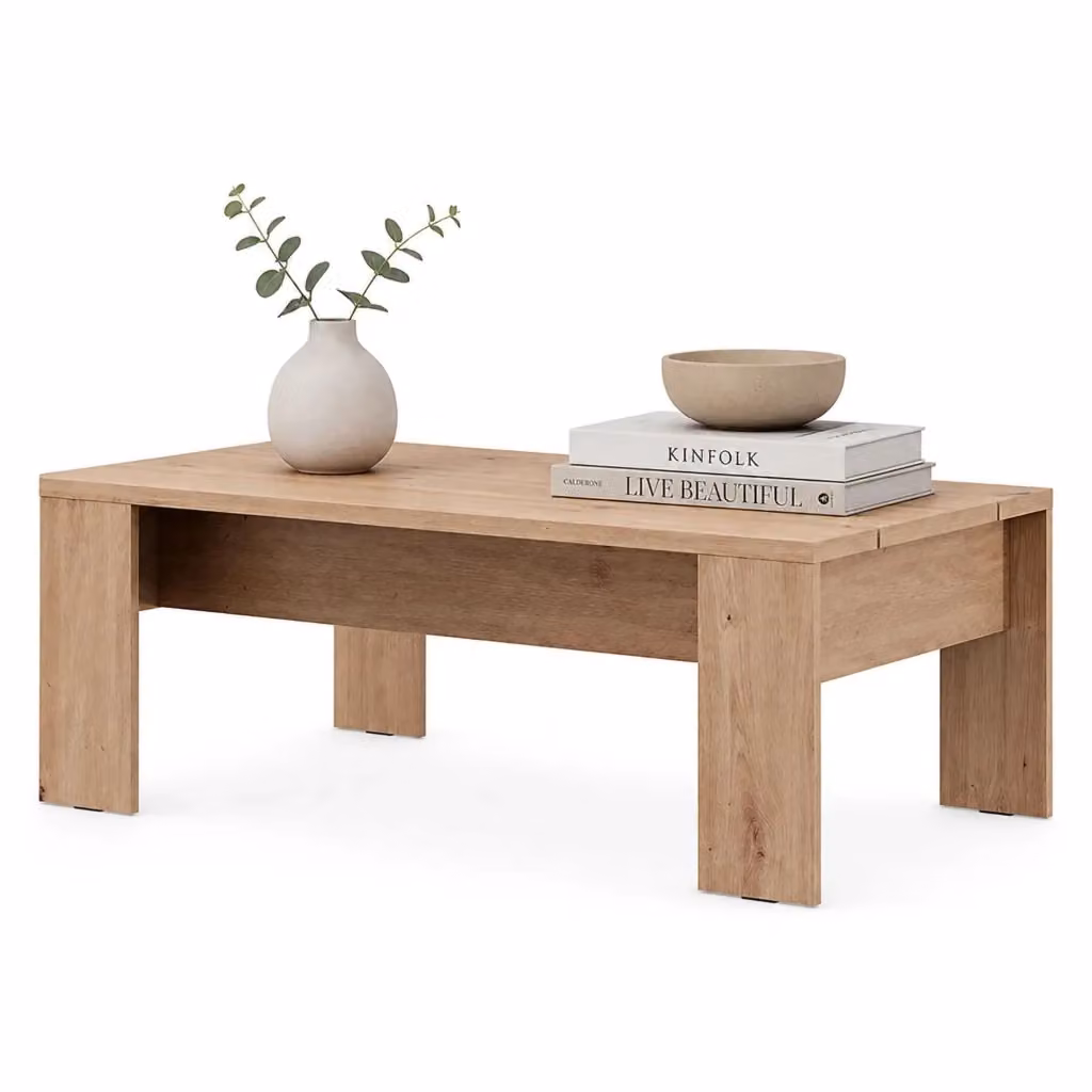 Tavolino da salotto Bertona rettangolare in rovere marrone L: 120 cm, P: 67 cm, H: 43 cm – 2