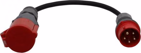 Adattatore - Spina di alimentazione 16 A/5 poli + cavo 5x2,5 mm² da 0,3 m + presa di corrente portatile 32 A/5 poli F7.0123