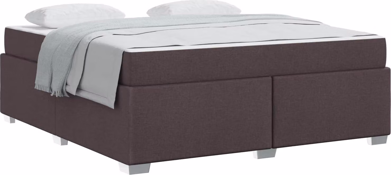 Struttura del letto Marrone Scuro 180 x 200 cm Tessuto