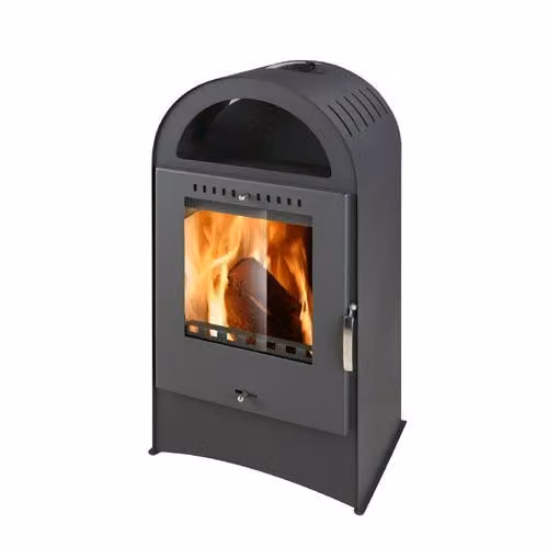 stufa BASEL II, 7kW, NERO, hv, diametro 150mm