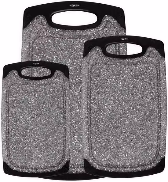 Set di 3 Spatole da Cucina con Superficie Antiscivolo e Manico Ripiegabile