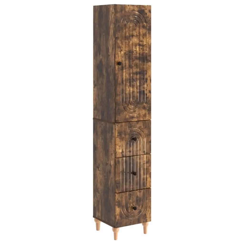Set di 2 armadi vidaXL in legno marrone con ante a battente per soggiorno o giardino