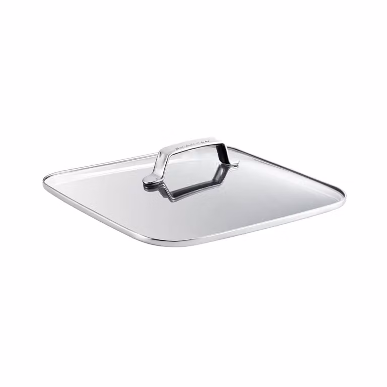 Coperchio quadrato in vetro linea Square - TechnIQ, diam.cm 28x28