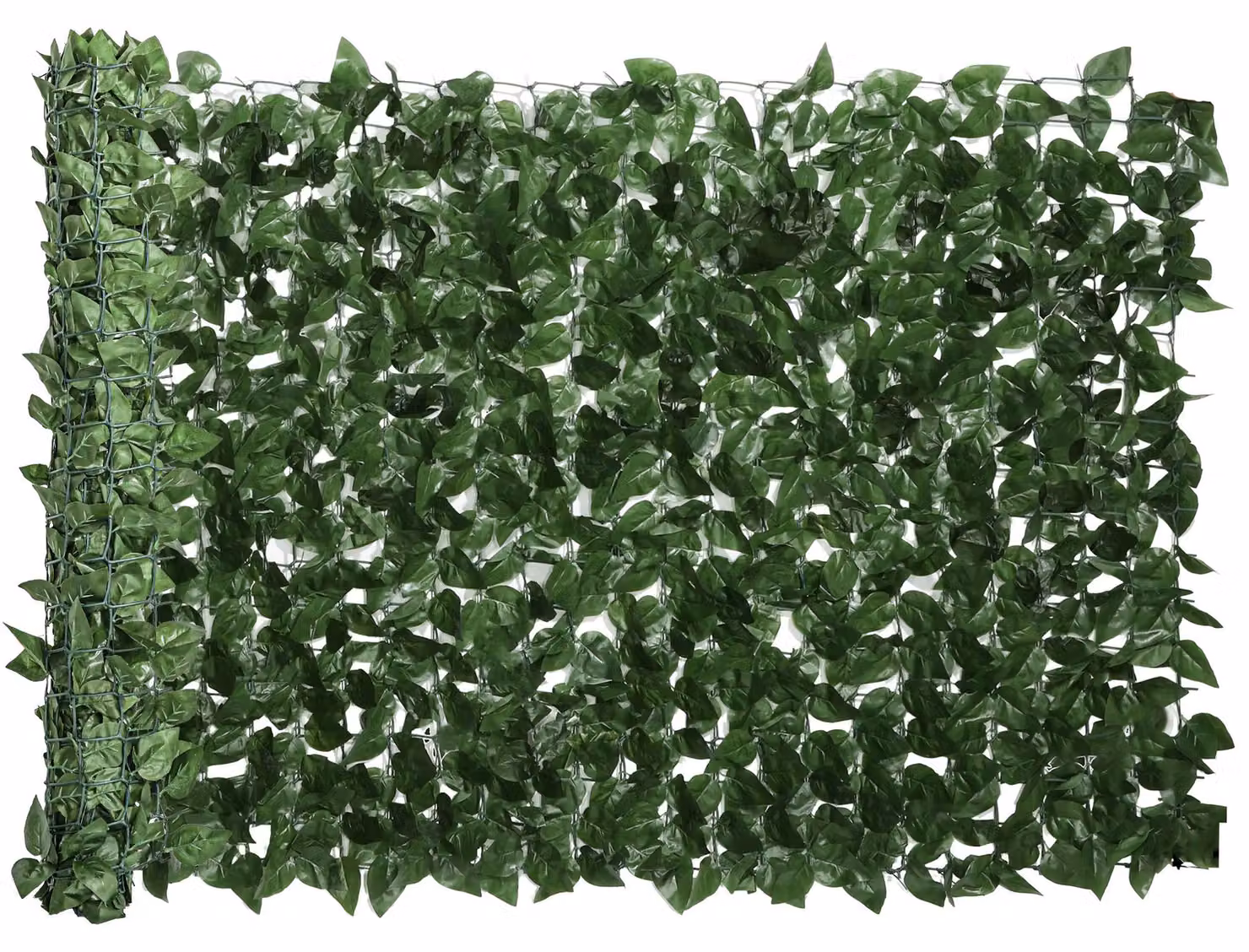 Arella Siepe Sintetica Artificiale Arrotolabile e Impermeabile 300x100 cm in Seta e PE Verde Scuro