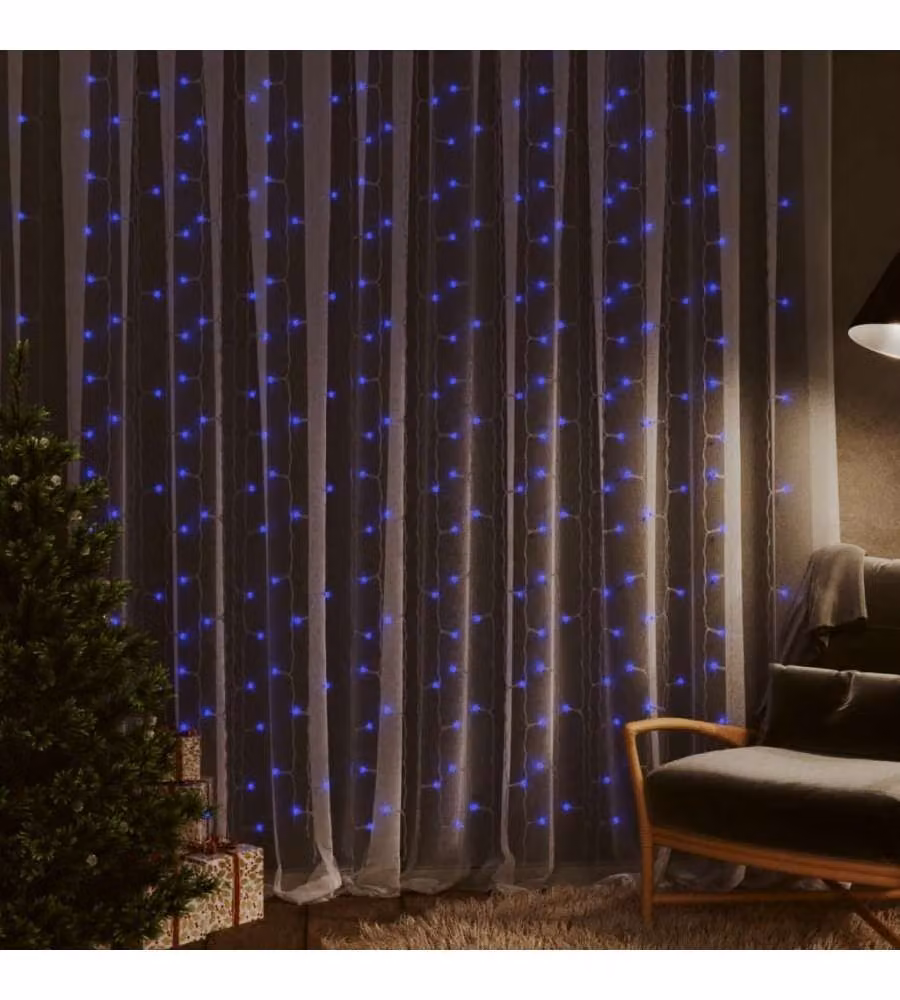vidaXL Tenda di Luci a Ghiaccioli LED Blu con 300 LED – 2