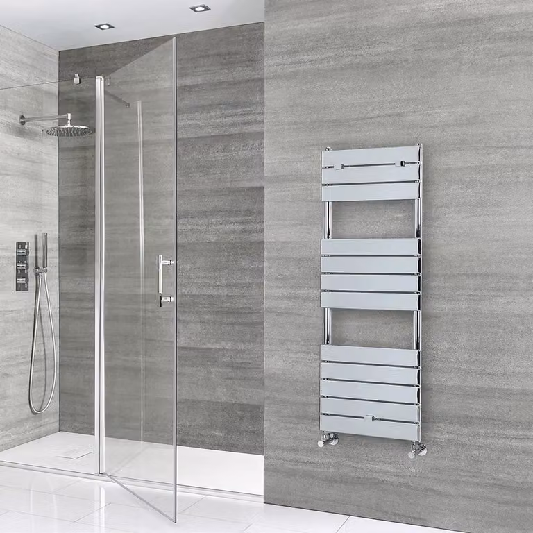 Scaldasalviette di Design - 1213mm x 450mm - Cromato - Lustro