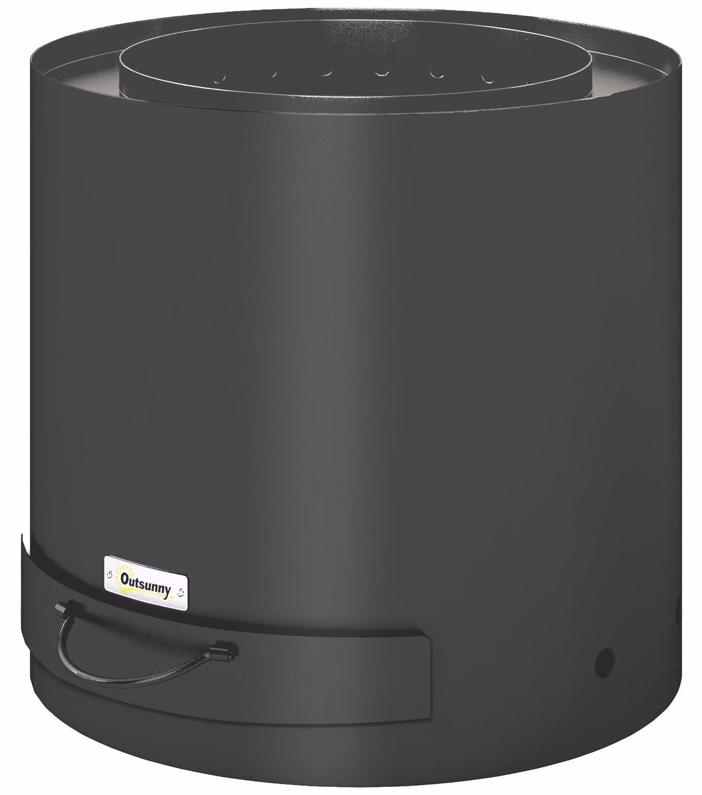 Braciere – Camino da esterno in acciaio inossidabile | Colore: Nero | Dimensioni: 45x45x42 cm