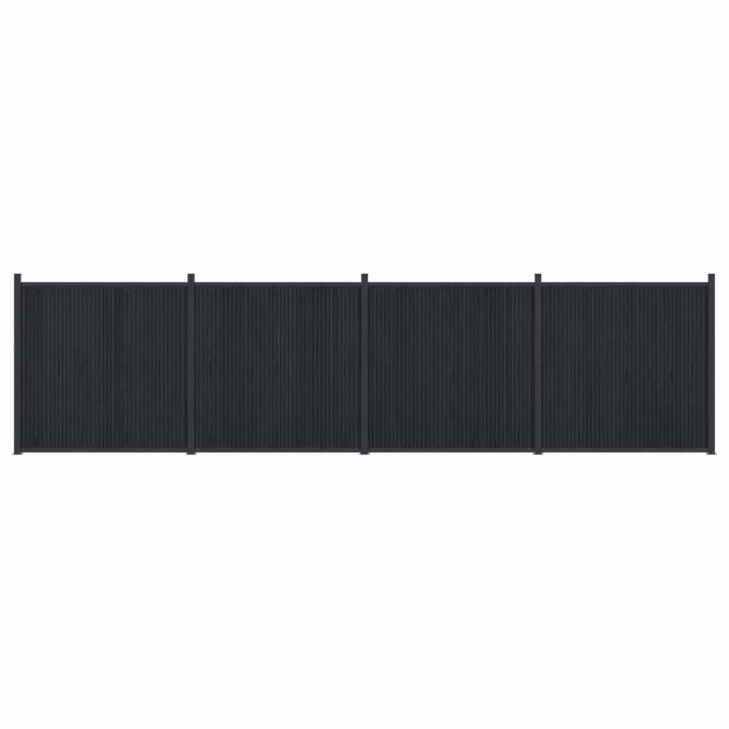 Set di 4 pannelli per recinzione vidaXL in WPC e alluminio nero, L: 705 cm, H: 186,5 cm – 2