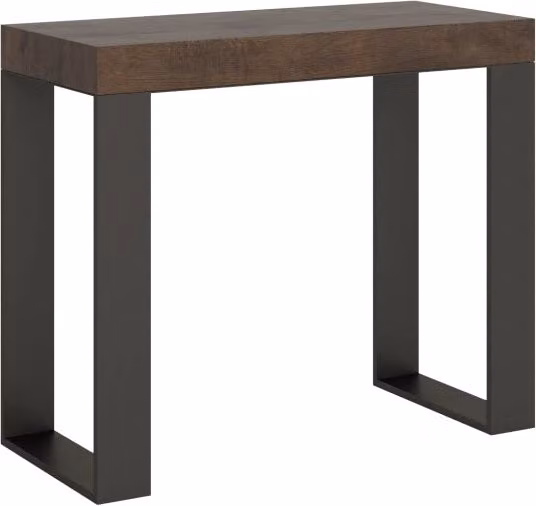 Consolle allungabile Tekno Premium Itamoby colore noce con telaio antracite L: 90 cm, P: 40 cm
