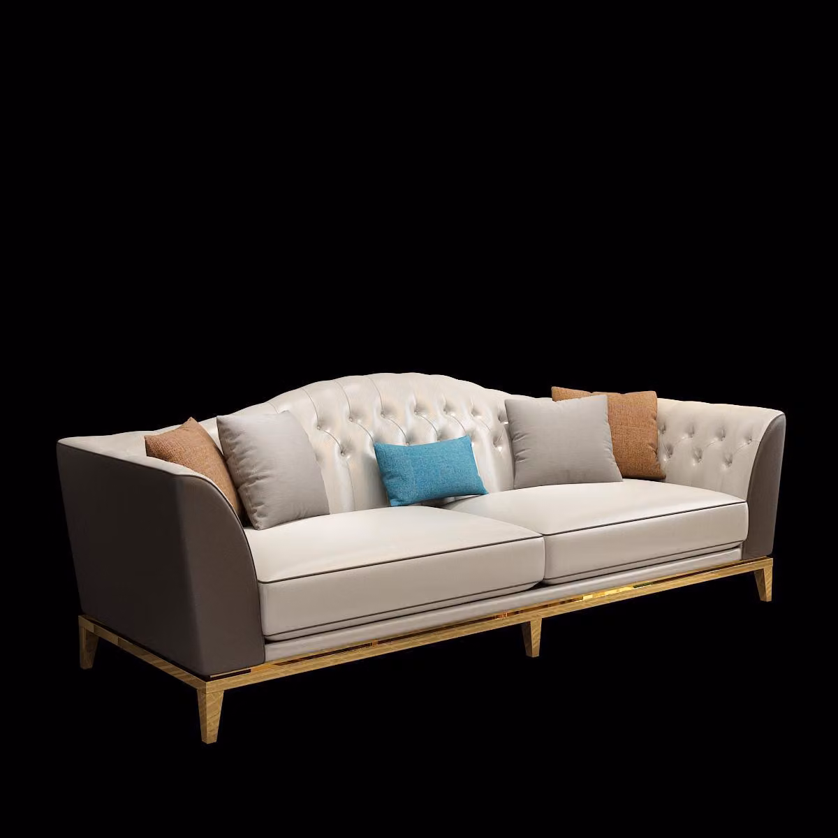 Chesterfield Luxus Sofa Couch Polster Sitz Leder Garnitur 321 Sitzer Couchen