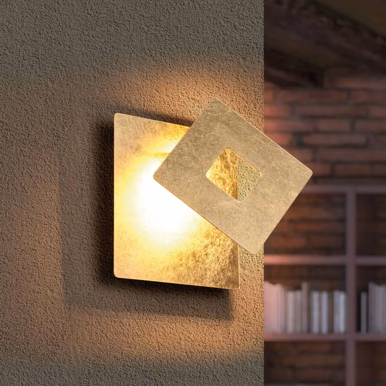 Trio Lighting Applique da parete a LED Leano, Ottone / Oro, Corridoio, Metallo, Applique a LED