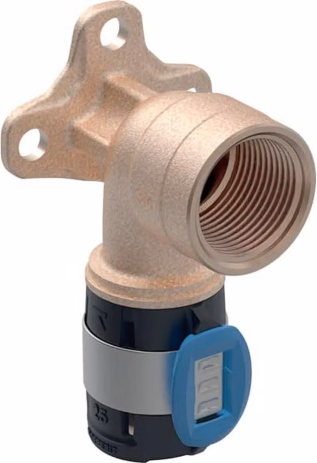 Geberit FlowFit staffa di collegamento 90Gr Rg+ d20-Rp3/8 L:52mm