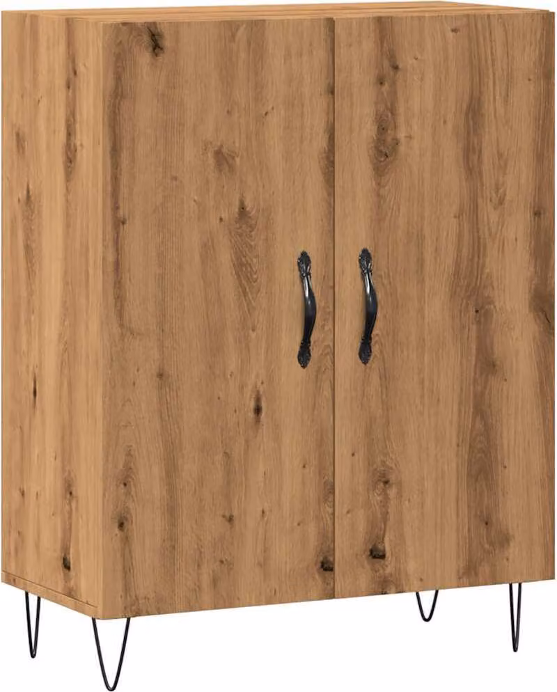 Credenza Rovere Artigianale 69,5x34x90 cm in Legno Multistrato