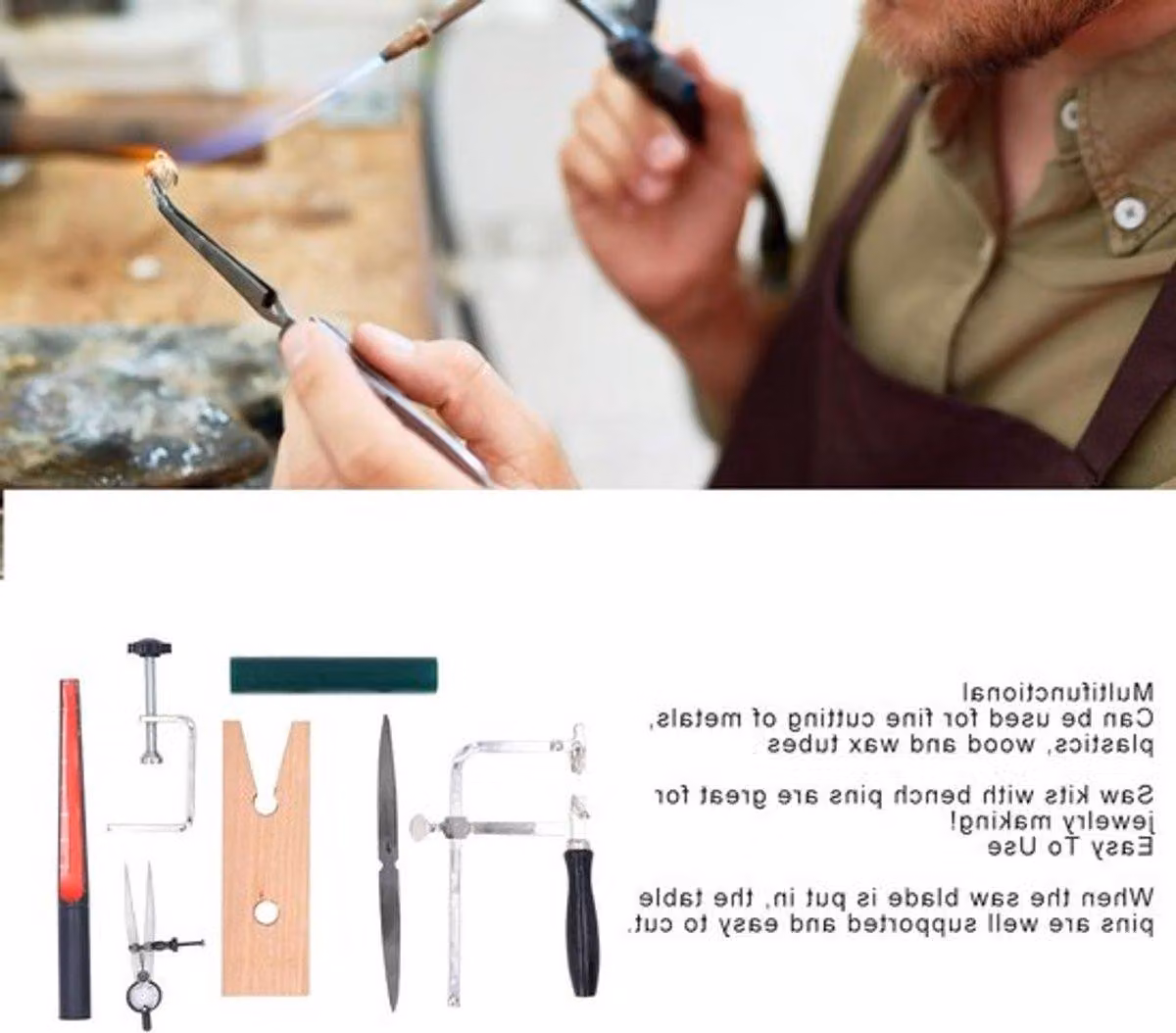 Kit completo per la creazione di anelli: strumenti per la modellazione in cera, sega e morsetti da banco per la creazione di gioielli