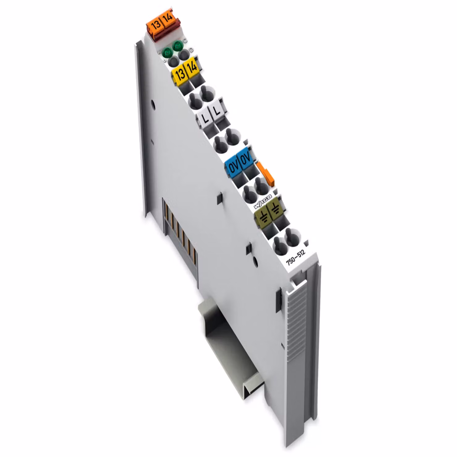 Wago 750-512, modulo di uscita digitale, 2 canali, grigio, 9 mm, 1,278 MJ, 1,5 kV