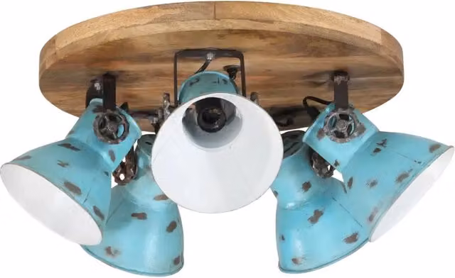 Lampada da Soffitto 25 W Blu Anticato 50x50x25 cm E27 CFW4927272