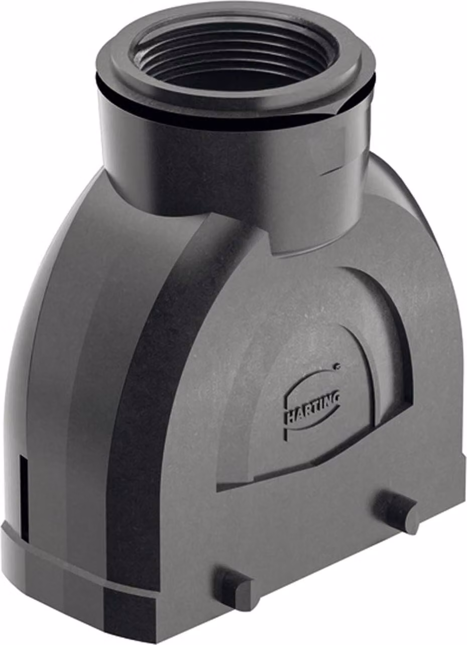 HARTING Han ECO 16B Custodia a manicotto senza pressacavo, 1 uscita cavo diritta M40, per 2 staffe (nella parte inferiore) - 1