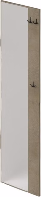 Appendiabiti con specchio a parete IPERBRIKO colore Grigio H182 x L50 x P4 cm