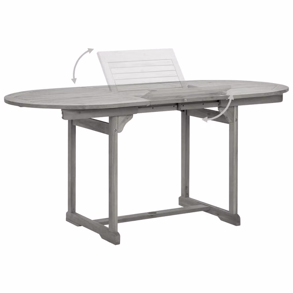 Maison Exclusive - Tavolo da giardino (120-170)x80x75 cm in legno massello di acacia