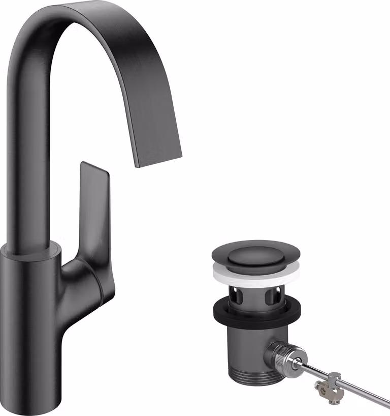 hansgrohe Vivenis robinetterie de lavabo 210, avec bec pivotant et vidage à tirette, portée 139mm, 75030340, 75030340