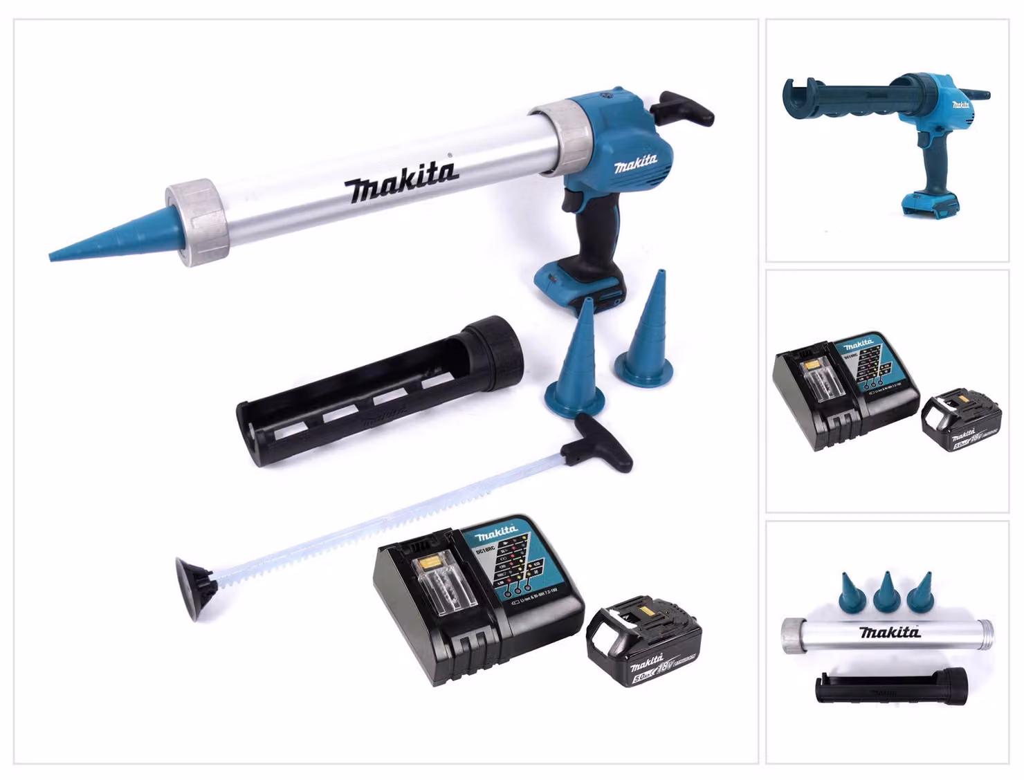 Pistola a cartuccia a batteria Makita DCG 180 RG1X 18 V 300 / 600 ml + 1x batteria ricaricabile 6,0 Ah + caricabatterie