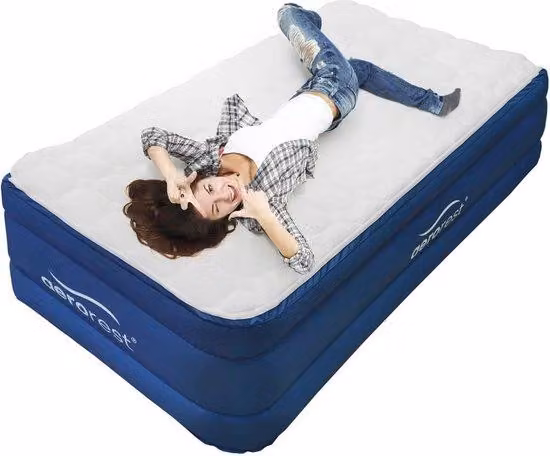 Letto gonfiabile singolo da 210 cm con pompa elettrica, comodo