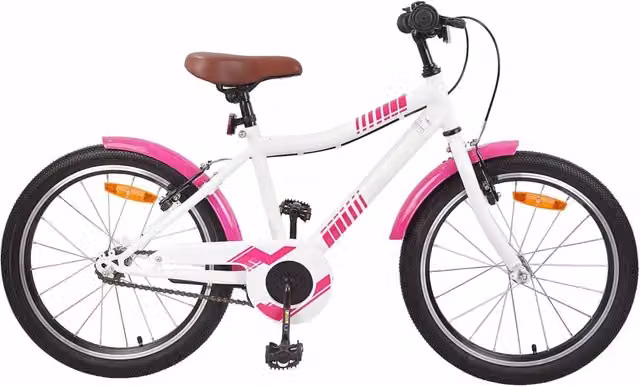 Bicicletta per bambini vidaXL da 20 pollici in rosa e bianco
