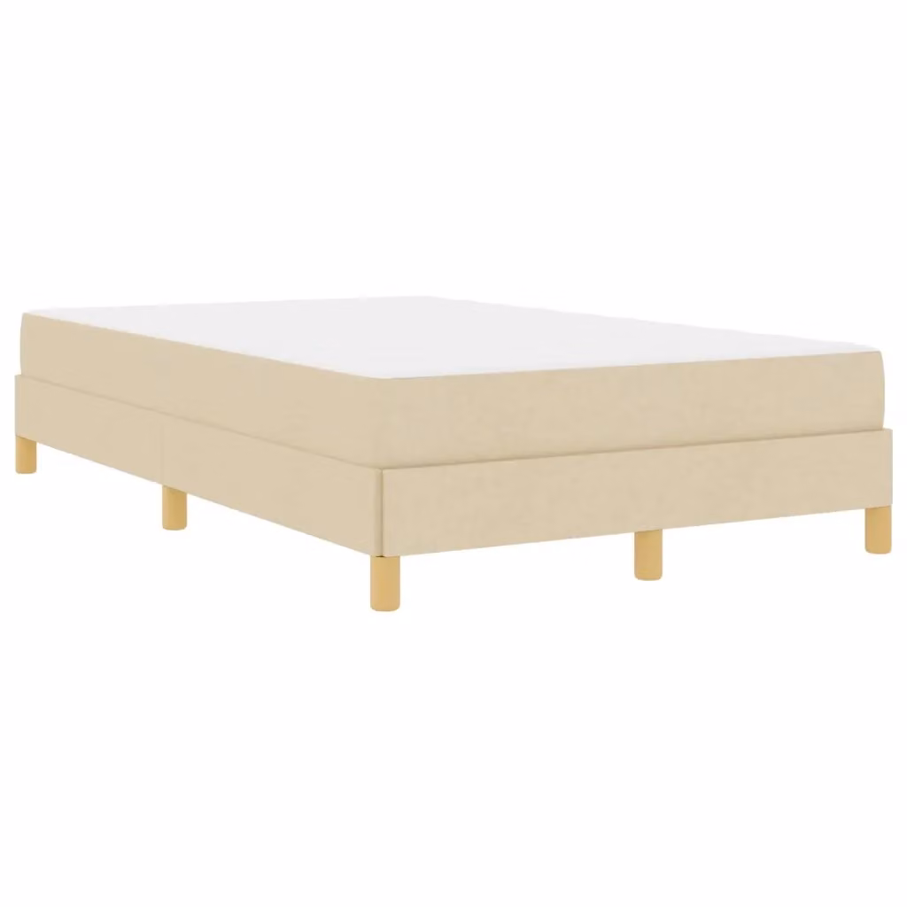 Letto moderno vidaXL con materasso a molle insacchettate in tessuto beige L/P: 120 x 200 cm – 2