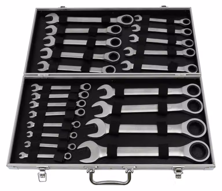 Set di chiavi a bussola da 22 pezzi - Misura da 6 a 32 mm - Acciaio cromo-vanadio