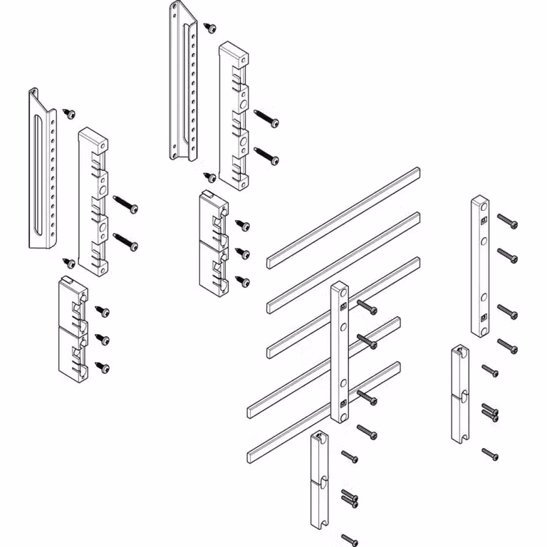 Modulo barra collettrice ABN profondo 1FB/3RE 60 mm con CU 12x5 mm, a 5 poli, EBM 32 mm MTSC13615