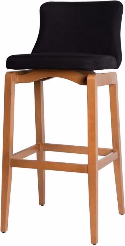 Barhocker Stühle Design Stuhl Tresen Sessel Bar Stoff Lehnstuhl Luxus Polster