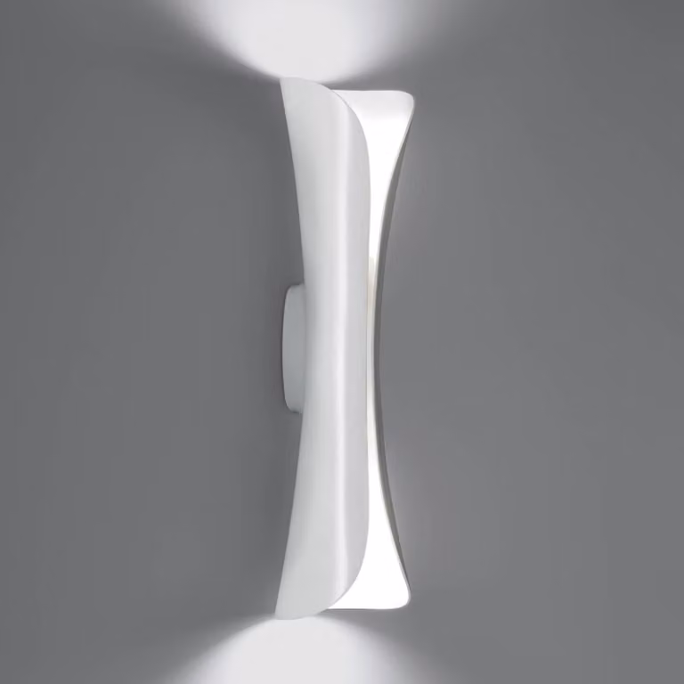 Artemide Applique da parete di design Cadmo, dimmerabile, Bianco / Opale, Soggiorno / Sala da pranzo, Plastica, Design, Applique