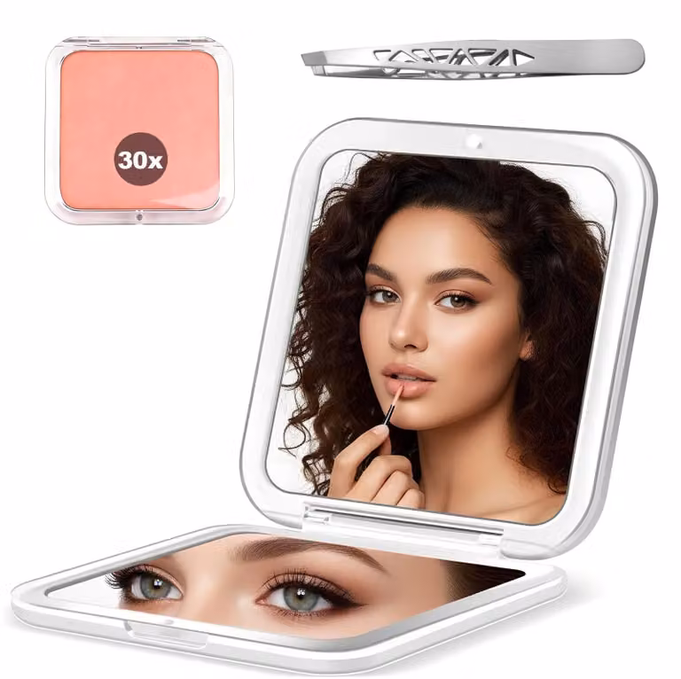 Specchio pieghevole con ingrandimento 1x e 30x