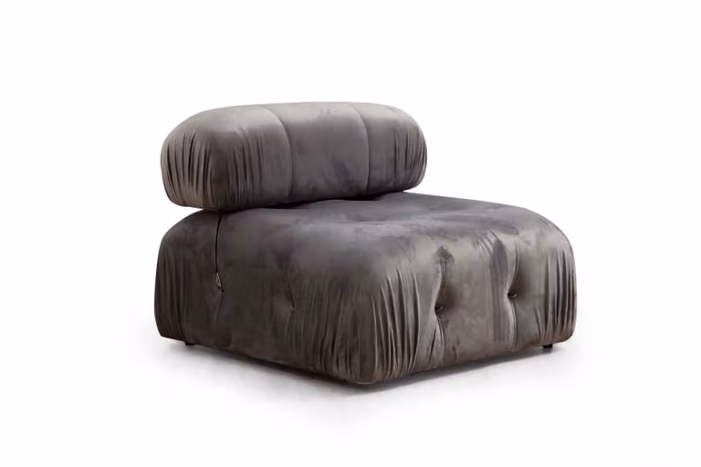 Hanah Home, Bubble- ARE1417, grigio, divano letto, struttura: Legno di faggio / truciolato