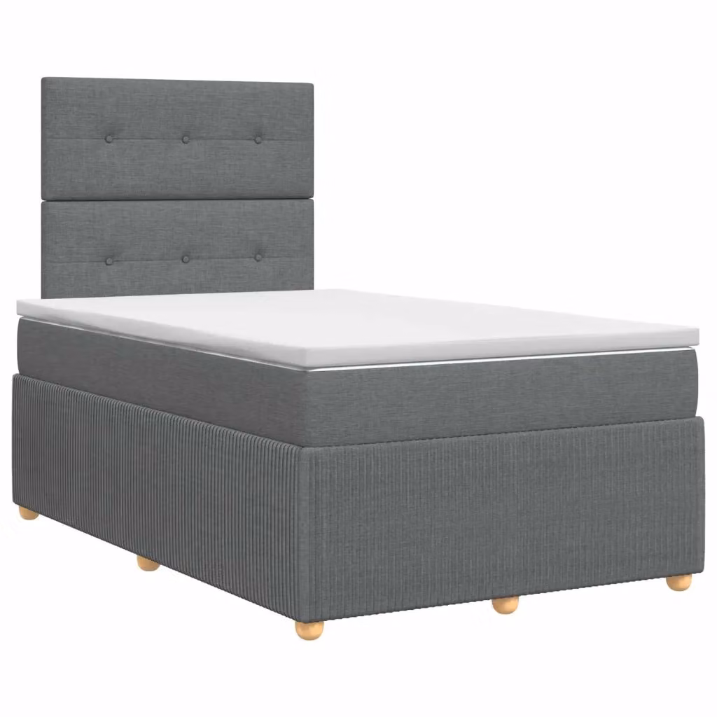 Letto box spring con materasso ibrido vidaXL Grigio Scuro L/P: 120 x 200 cm – 2