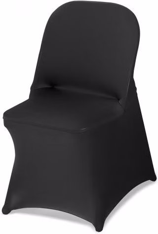 Set di 150 coprisedie elasticizzati VEVOR in poliestere e spandex con parte anteriore piatta, colore nero, per sedie da pranzo, L/P/H: 45 x 46 x 77 cm